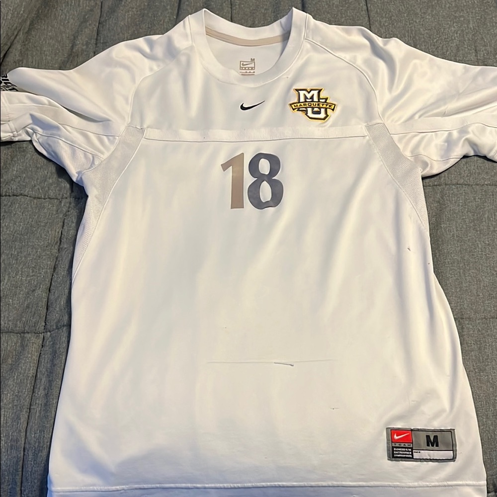 Nike White Marquette Men's Soccer Jersey